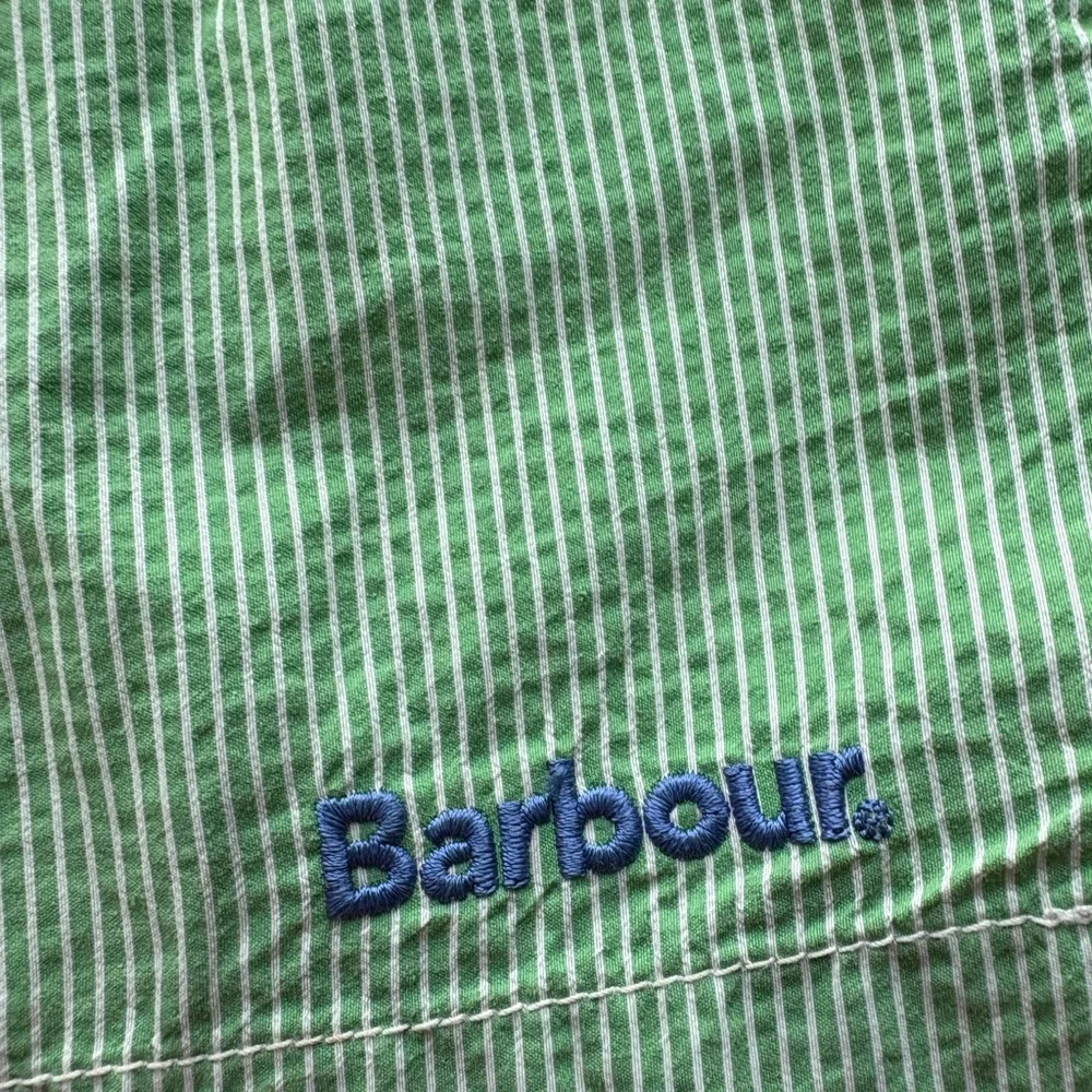 BARBOUR Light Green Striped Swim Trunks - Picture 5 of 7